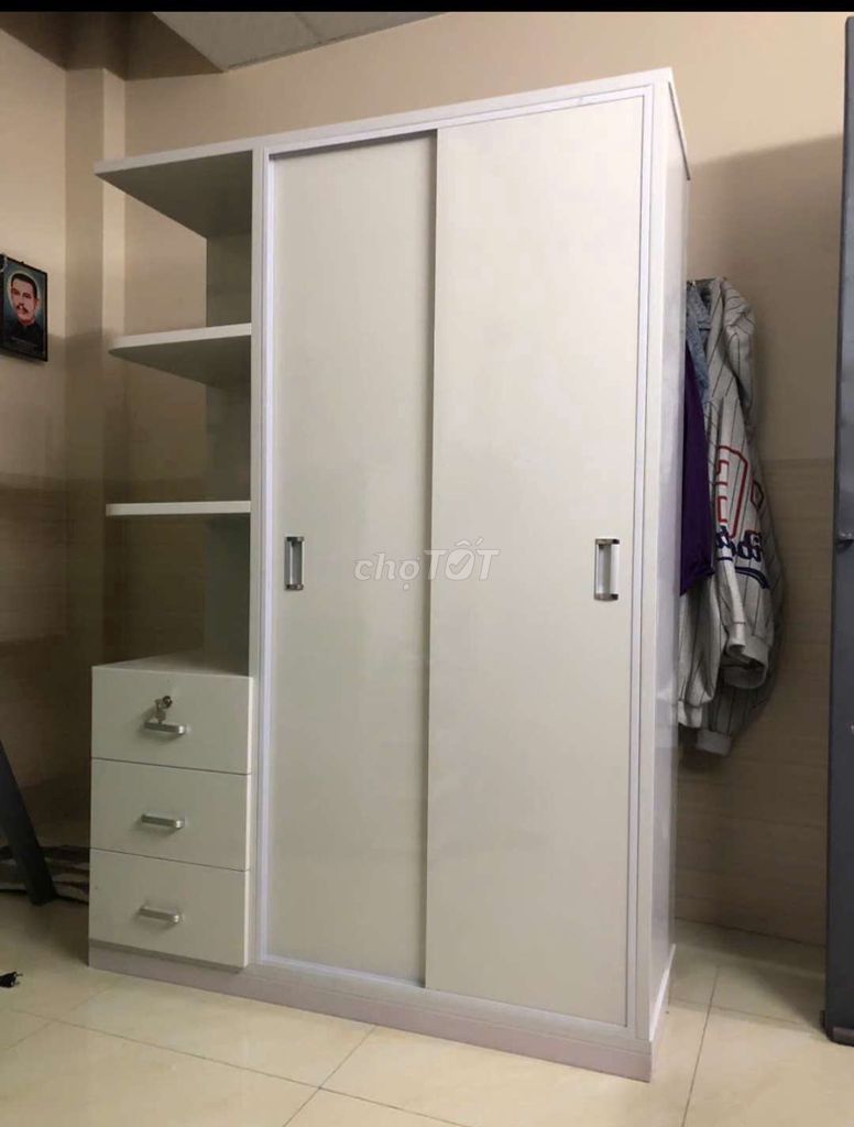 TỦ NHỰA CỬA LÙA 2 CÁNH 1 KỆ MÀU TRẮNG. Mua bán Tủ, kệ gia đình tại Thành phố Thủ Đức Tp Hồ Chí Minh được đăng bởi Tủ nhựa đài loan hoàng quân hình 1