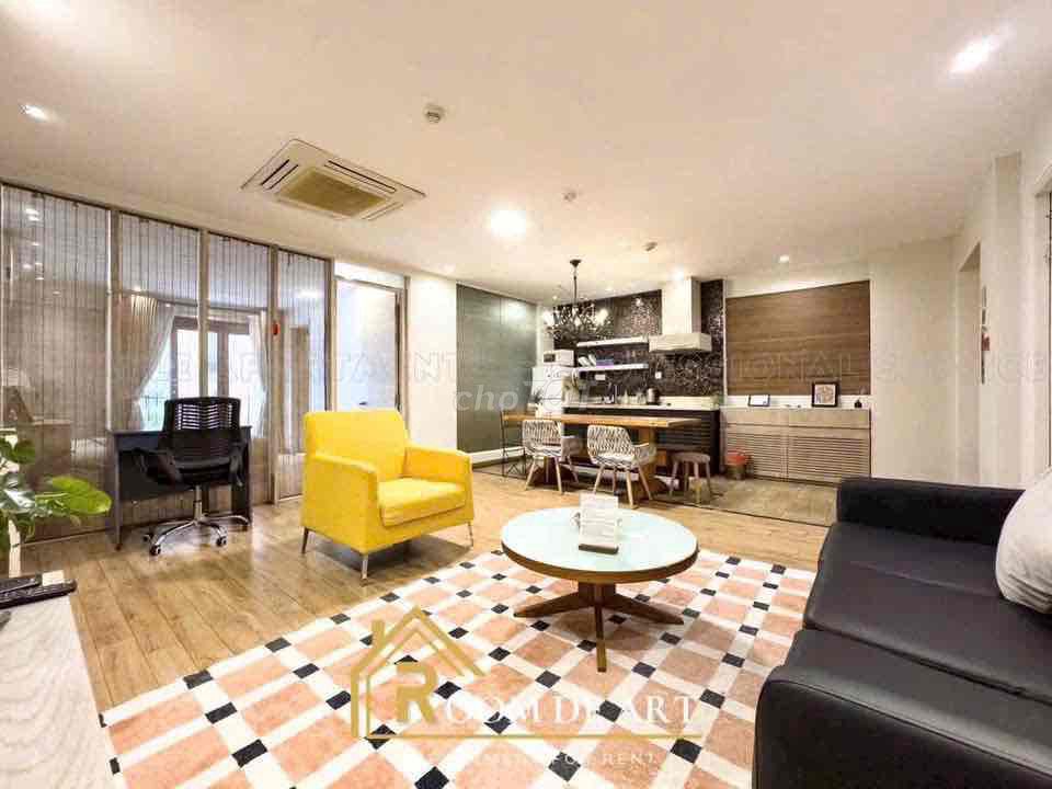CHO THUÊ CĂN HỘ 1PN/STUDIO 55m2 FULL_NỘI THẤT BANCOL TIỆN ĐI Q.1 - Q.3