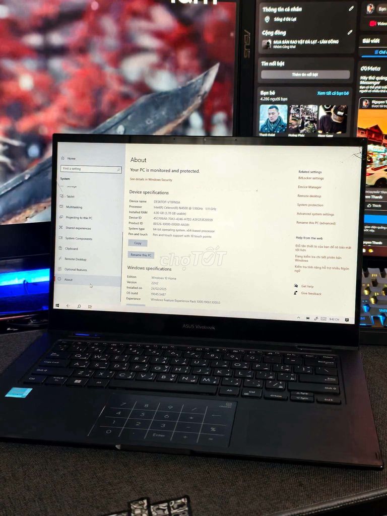 Asus Vivobook 360 Celeron N4500 13 inch SSD 128GB. Mua bán Laptop tại Thành phố Đà Lạt Lâm Đồng được đăng bởi NGUYEN THANH DALAT hình 1