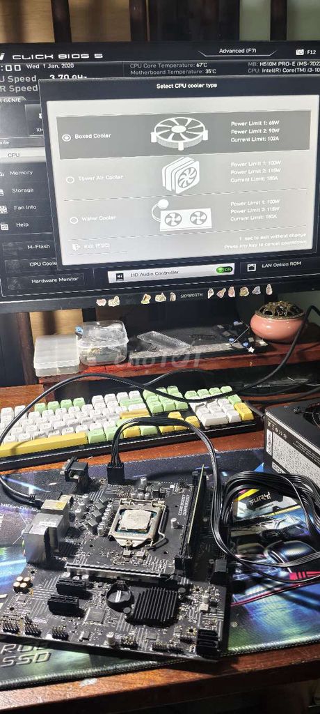 Mainboard Asus H510 Intel Core i3-8100 DDR4 Đen. Mua bán Linh kiện (RAM, Card...) tại Huyện Kiến Xương Thái Bình được đăng bởi Bo hình 1