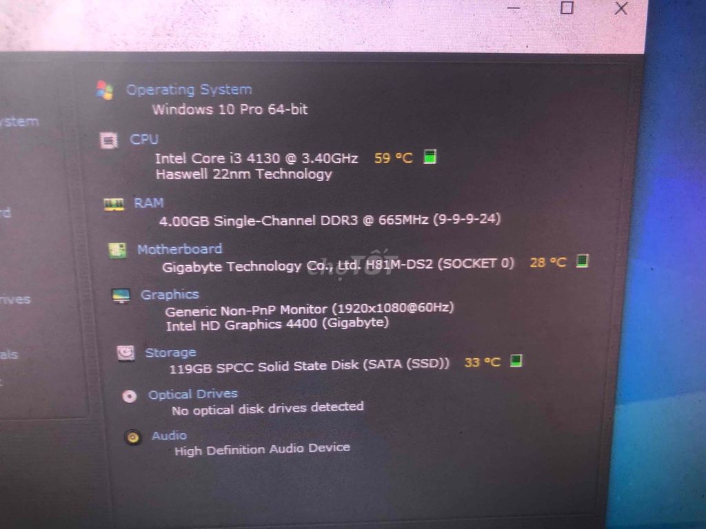 Máy tính để bàn CPU i3-4130 4GB/120GB SSD. Mua bán Máy tính để bàn tại Thành phố Bến Tre Bến Tre được đăng bởi khương hình 1