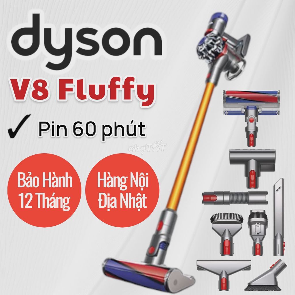Máy hút bụi Dyson V8 Fluffy đã sử dụng. Mua bán Nội thất, đồ gia dụng khác tại Quận 8 Tp Hồ Chí Minh được đăng bởi Mr Trực hình 1