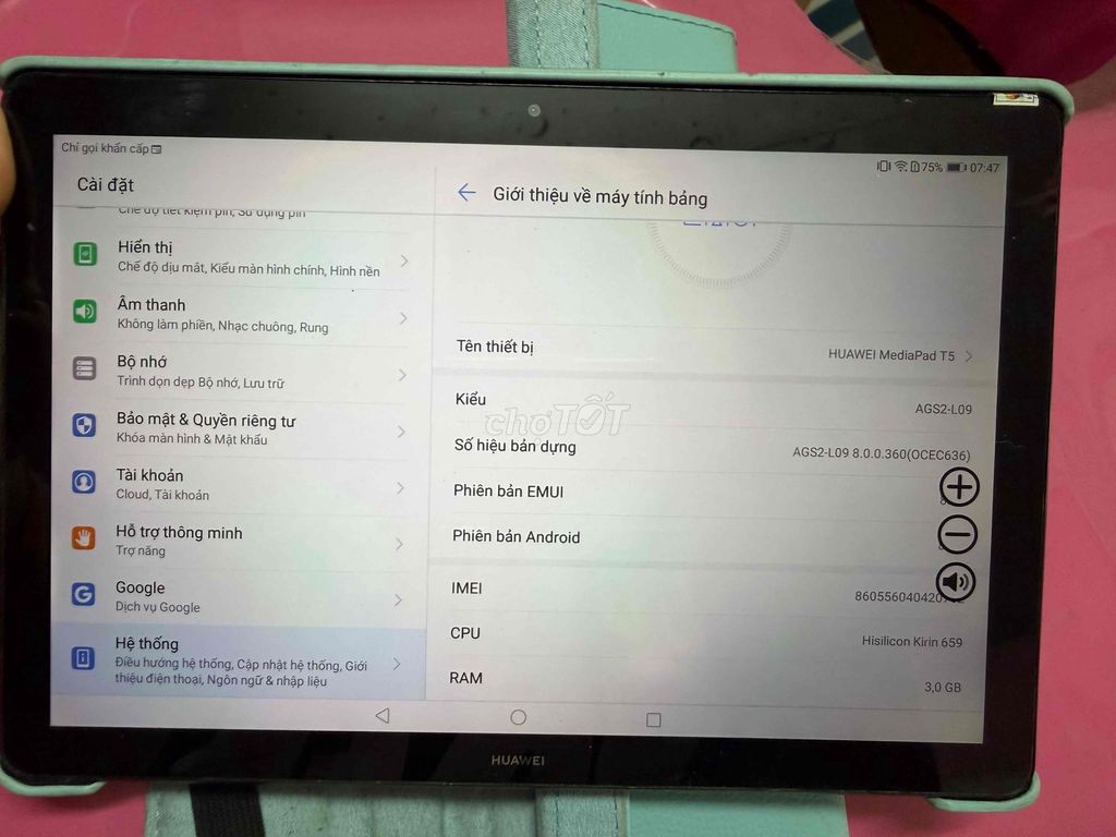 Huawei Mediapad T5 10.1 inch 3GB/32GB. Mua bán Máy tính bảng tại Quận 8 Tp Hồ Chí Minh được đăng bởi Kev Badminton hình 1