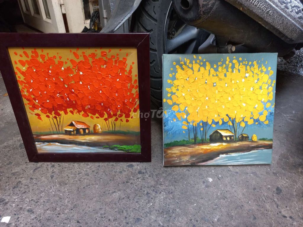 Tranh sơn dầu Phong cảnh vải canvas. Mua bán Cây cảnh, đồ trang trí tại Quận 1 Tp Hồ Chí Minh được đăng bởi Anh Phát  hình 1