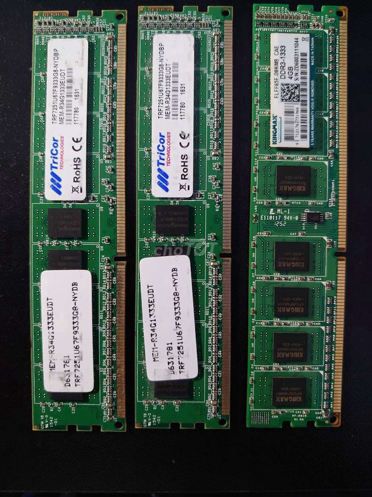 RAM DDR3 4GB Bus 1333MHz, 1600Mhz. Mua bán Linh kiện (RAM, Card...) tại Quận Bình Thạnh Tp Hồ Chí Minh được đăng bởi SG TECHHAVEN hình 1