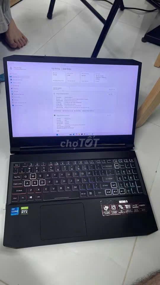 Acer Nitro 5 i7-11800H 16GB/512GB Đen Like New. Mua bán Laptop tại Quận 5 Tp Hồ Chí Minh được đăng bởi Hội Đồ Điện Tử hình 1