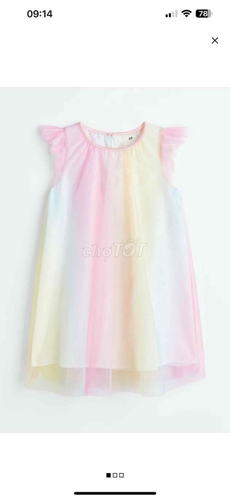 Váy Chữ A Vải Tuyn Xoè rũ