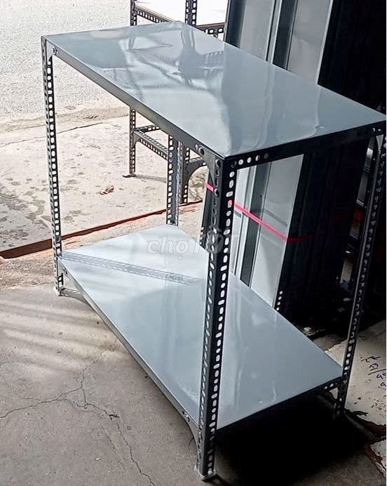 Kệ Bếp V lỗ Xám 2 tầng mâm tôn 100x50. Cao 80cm. Mua bán Tủ, kệ gia đình tại Quận Bình Tân Tp Hồ Chí Minh được đăng bởi Kệ Thép V Lỗ Đa Năng hình 1