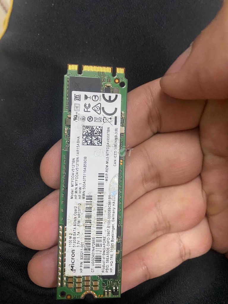 SSD M2 Micron 512GB zin bóc máy us Win 10 Pro. Mua bán Linh kiện (RAM, Card...) tại Quận 4 Tp Hồ Chí Minh được đăng bởi Trần Phú hình 1