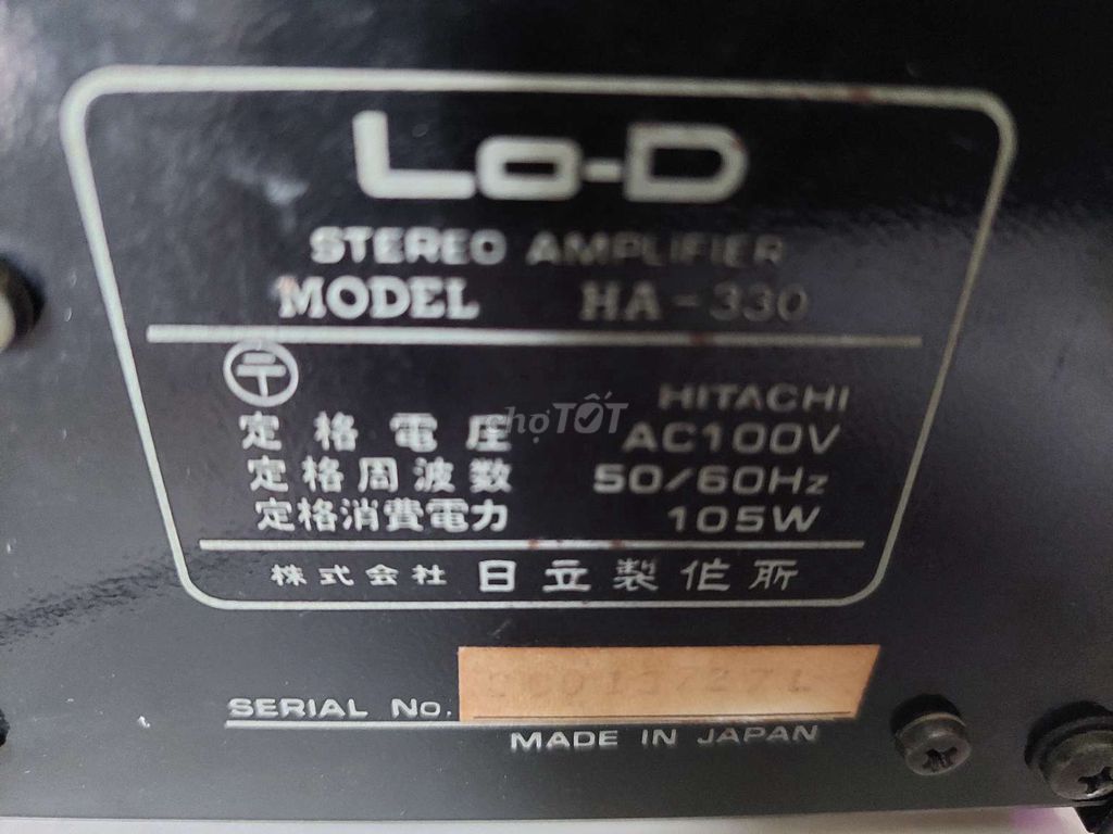 Bán ampli LOD HA 330 chạy sò sắc hitachi cs105 w