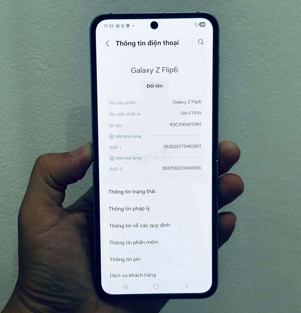 Samsung Galaxy Z Flip 6 256GB Xanh. Mua bán Điện thoại tại Quận Cầu Giấy Hà Nội được đăng bởi Nguyễn Xuân Trường hình 1