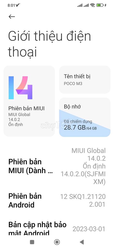 Xiaomi POCO M3 64GB Vàng. Mua bán Điện thoại tại Quận Bình Tân Tp Hồ Chí Minh được đăng bởi MinhTrung Nguyen hình 1