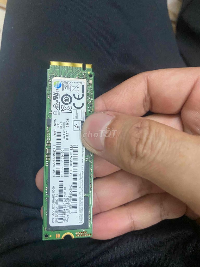 SSD Samsung Nvme 256G zin us Win 10 Pro. Mua bán Linh kiện (RAM, Card...) tại Quận 4 Tp Hồ Chí Minh được đăng bởi Trần Phú hình 1
