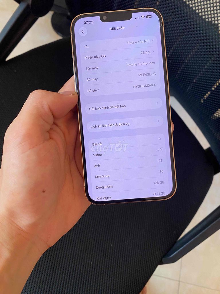 Apple iPhone 13 Pro Max 128GB Vàng Quốc tế. Mua bán Điện thoại tại Huyện Trực Ninh Nam Định được đăng bởi Chưa đặt tên hình 1