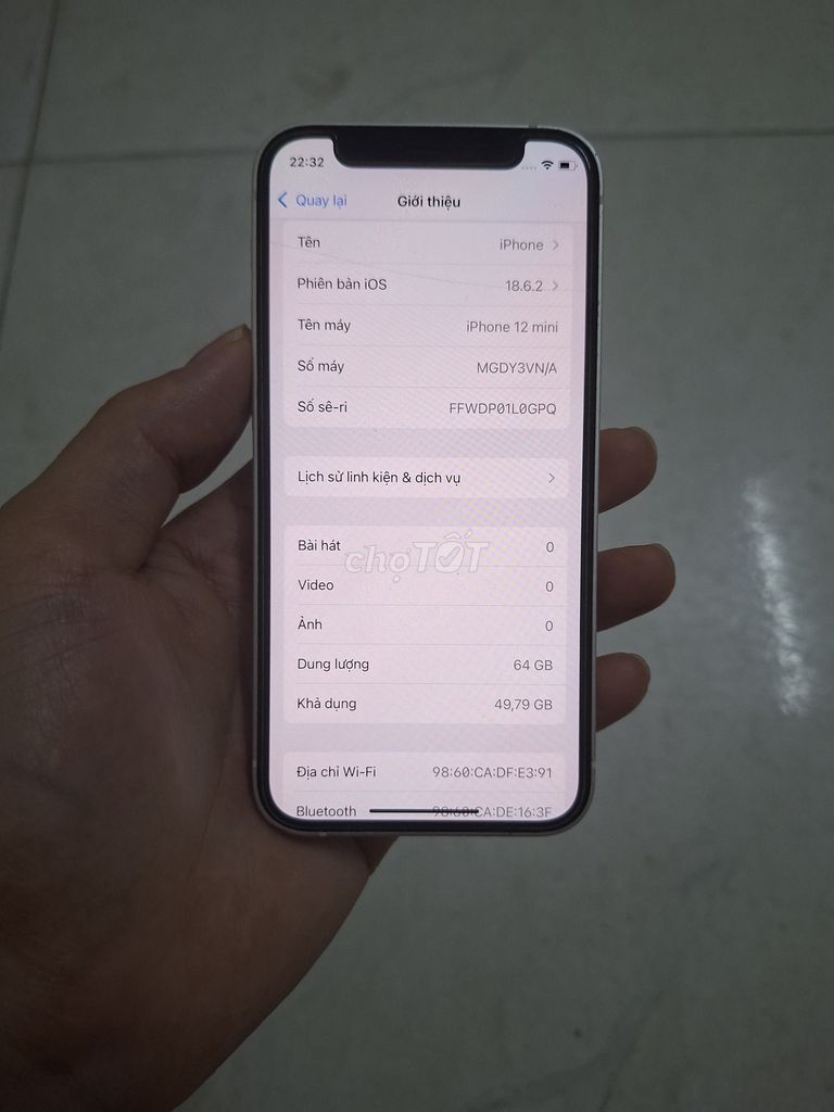 iPhone 12 mini 64GB Trắng Đã dùng. Mua bán Điện thoại tại Quận Ba Đình Hà Nội được đăng bởi Hai hình 1