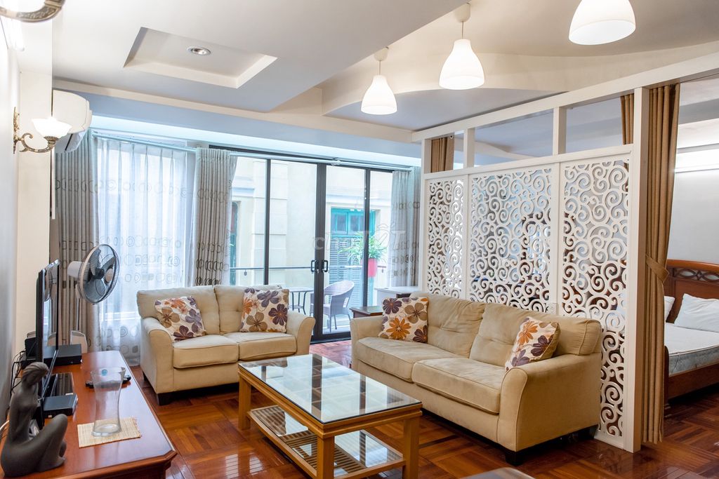 Cho thuê 1n1k Hàng Bài, 65m2 full đồ, thang máy, an ninh tốt, giá 14tr