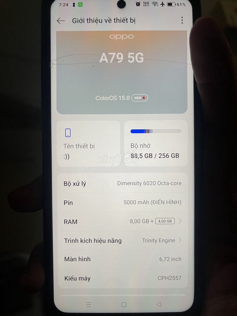 Oppo A79 5G 8GB/256GB. Mua bán Điện thoại tại Quận 7 Tp Hồ Chí Minh được đăng bởi Dũng hình 1