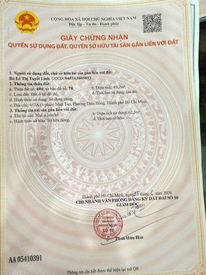 Bán nhà mặt tiền đường Nhật Tảo