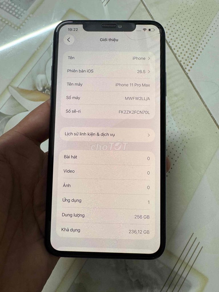 Apple iPhone 11 Pro Max 256GB Xám. Mua bán Điện thoại tại Quận Cẩm Lệ Đà Nẵng được đăng bởi Hữu Thành hình 1