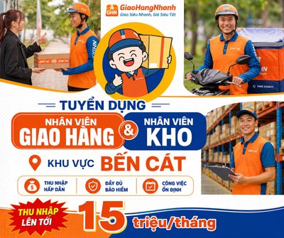 TUYỂN DỤNG NHÂN VIÊN GIAO HÀNG VÀ NHÂN VIÊN KHO