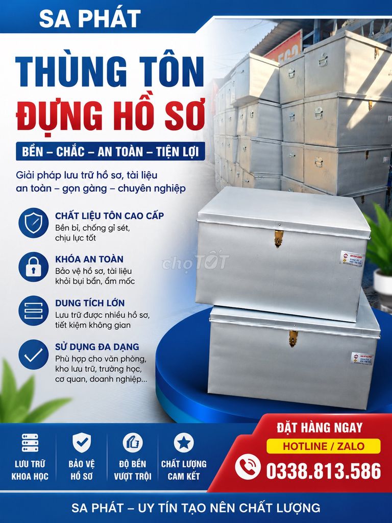 Thùng tôn SA PHÁT chống gỉ. Mua bán Đồ chuyên dụng, Giống nuôi trồng tại Thành phố Bà Rịa Bà Rịa - Vũng Tàu được đăng bởi Hà Phương hình 1