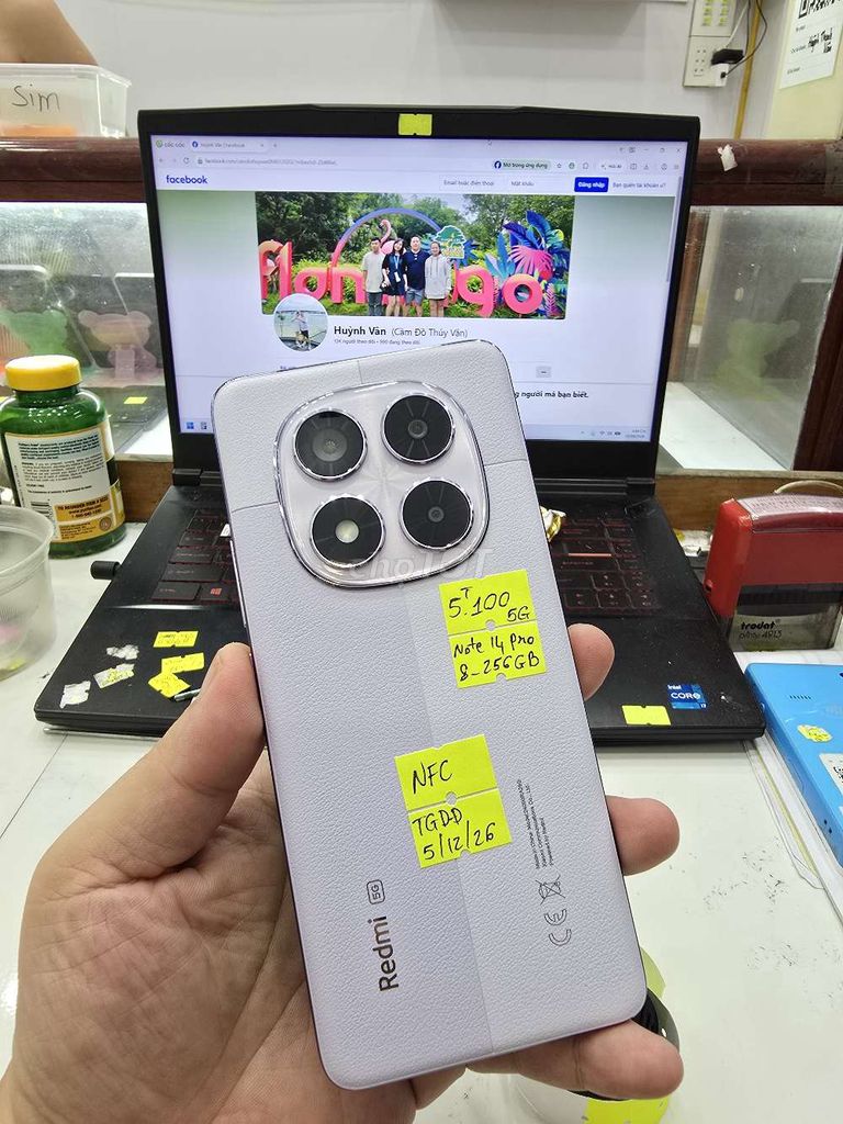 Xiaomi Redmi Note 14 Pro 5G 8GB/256GB Trắng. Mua bán Điện thoại tại Thành phố Long Xuyên An Giang được đăng bởi Facebook Cầm Đồ Thúy Vân hình 1