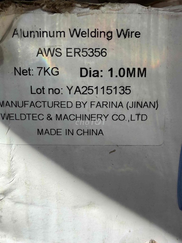 Dây hàn nhôm FARINA AWS ER5356 1.0MM 7KG. Mua bán Đồ chuyên dụng, Giống nuôi trồng tại Thành phố Bến Tre Bến Tre được đăng bởi Nhật Tâm hình 1