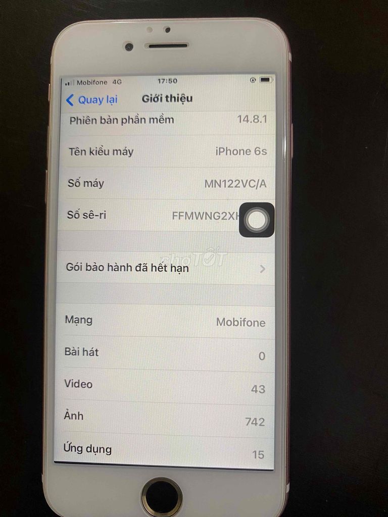 Apple iPhone 6s 32GB Vàng hồng. Mua bán Điện thoại tại Quận Bình Tân Tp Hồ Chí Minh được đăng bởi Mr phát hình 1