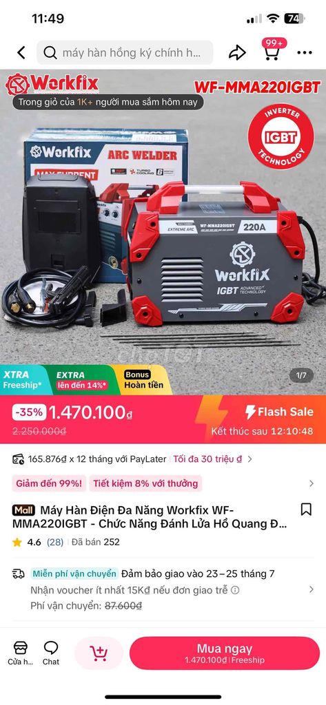 Máy mài góc Workfix WF-AG980W, máy hàn điện. Mua bán Đồ chuyên dụng, Giống nuôi trồng tại Huyện Thọ Xuân Thanh Hóa được đăng bởi Vu Lê hình 1