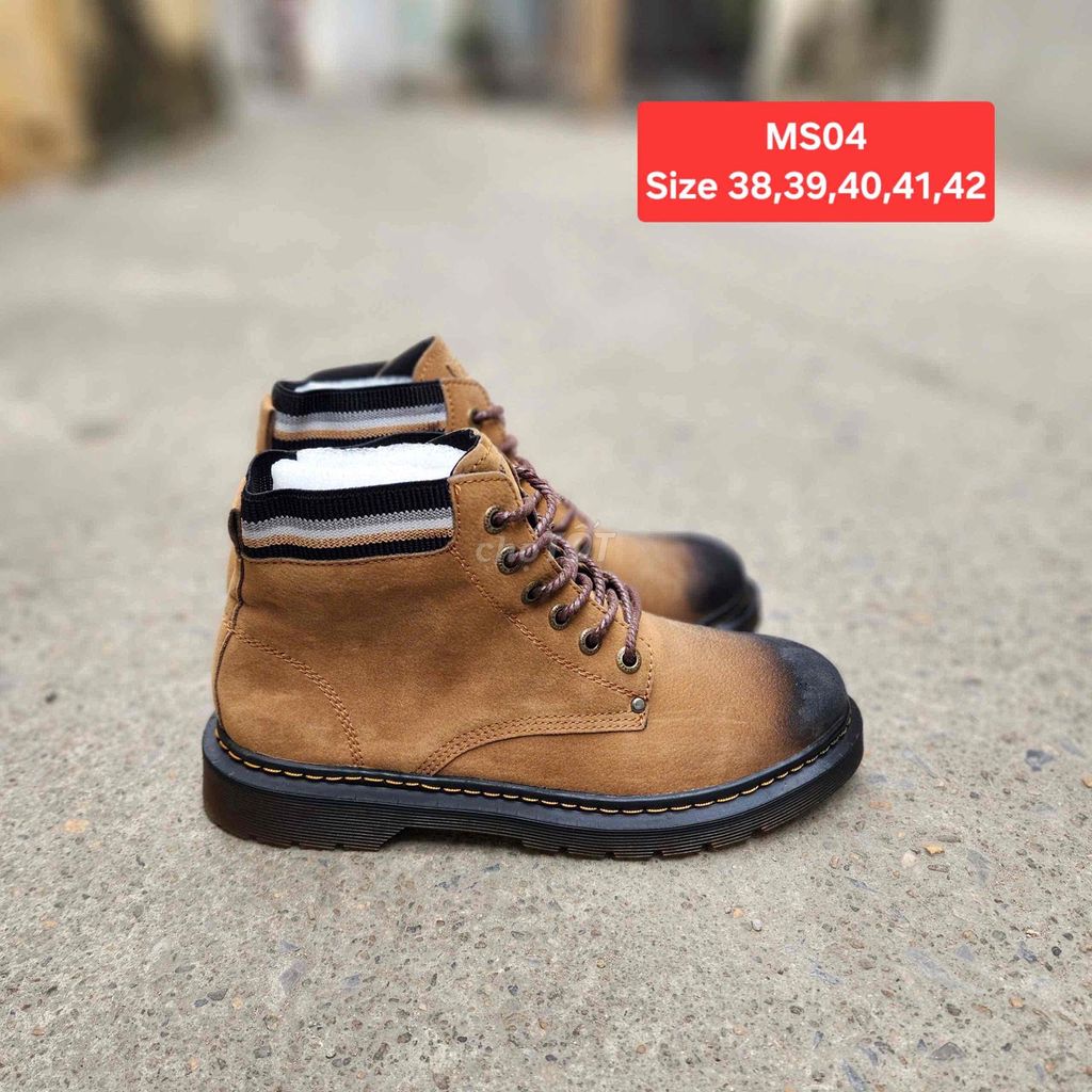 Giày bốt MS04 Nâu size 38-42. Mua bán Giày dép tại Thành phố Hải Dương Hải Dương được đăng bởi Second hand store hình 1