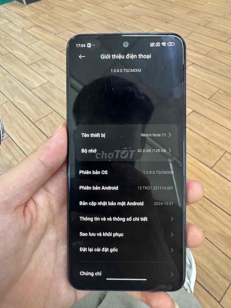 Xiaomi Redmi Note 11 128GB đen. Mua bán Điện thoại tại Quận 8 Tp Hồ Chí Minh được đăng bởi Lê Đạt hình 1