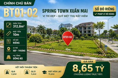 Plot of land 312.8 m² · Khu đô thị The Spring Town Xuân Mai