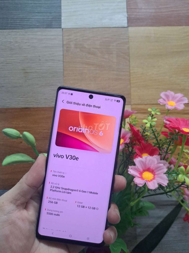 Vivo V30E 5G 12+12GB 256GB Đen. Mua bán Điện thoại tại Quận 12 Tp Hồ Chí Minh được đăng bởi TMT Dr  hình 1