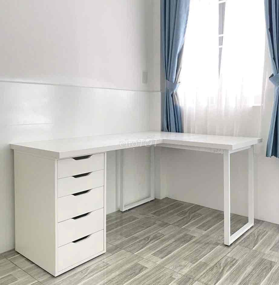 Bàn làm việc Ikea Chữ L Trắng. Mua bán Bàn ghế tại Quận 10 Tp Hồ Chí Minh được đăng bởi Hồng Nhung hình 1