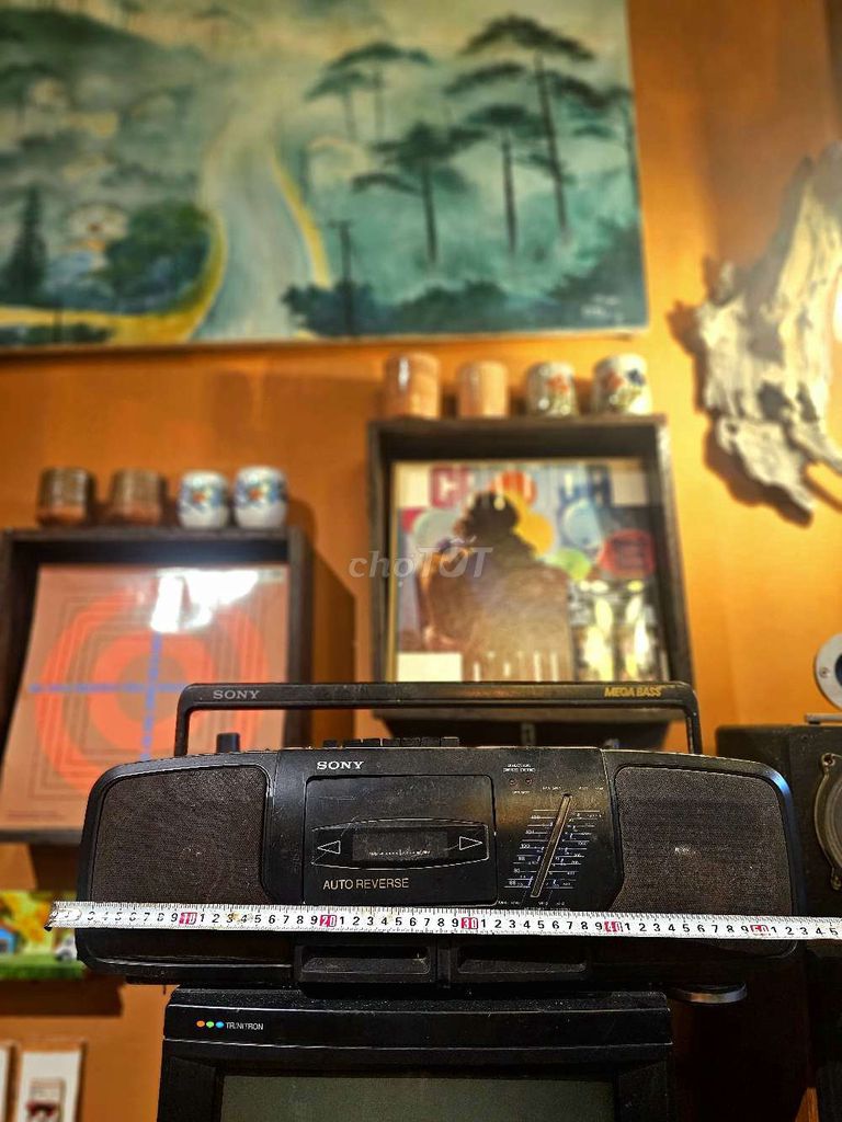 Đài cassette Sony Đen. Mua bán Tivi, Âm thanh tại Thành phố Đà Lạt Lâm Đồng được đăng bởi Tắc Kè Hoa Vintage  hình 1