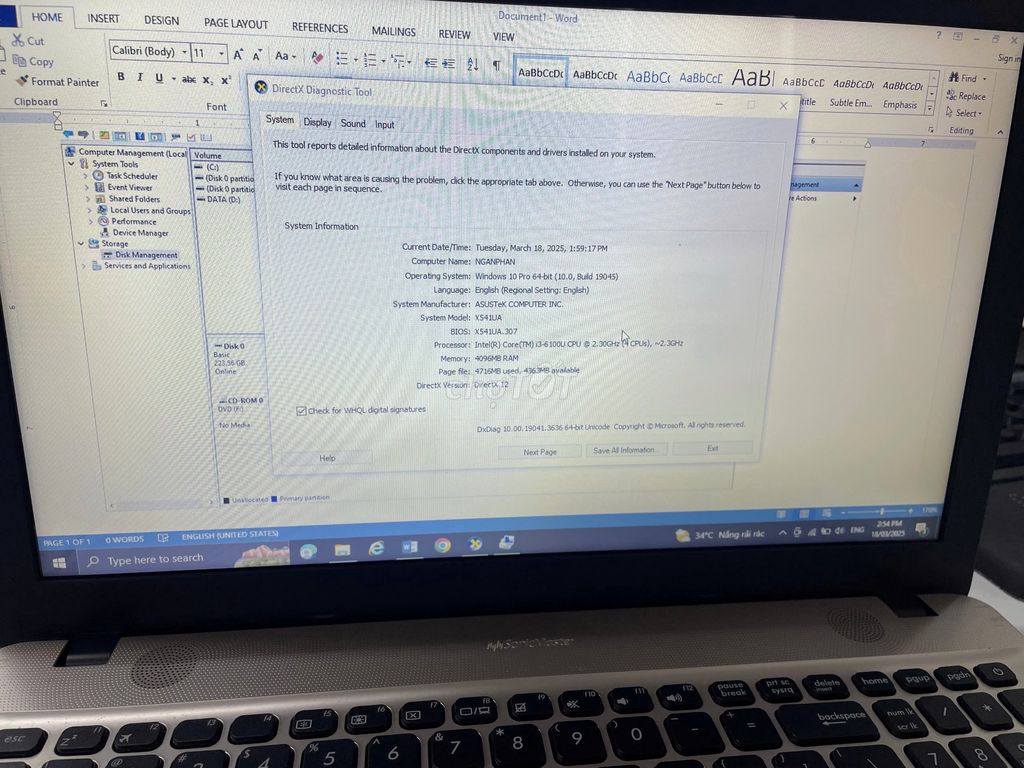 Lap top cũ Asus