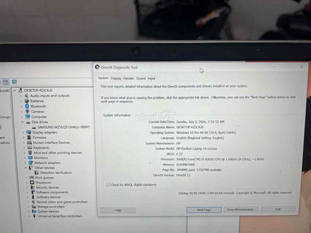 HP Pavilion 14-ce2xxx i5-8265U/ 8GB SSD512 Bạc. Mua bán Laptop tại Quận Gò Vấp Tp Hồ Chí Minh được đăng bởi HQ1986 Thanh Lý Cầm Đồ hình 1