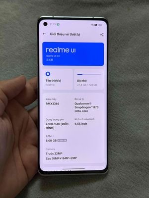 realme GT Master Edition 5G. Mua bán Điện thoại tại Thành phố Bắc Ninh Bắc Ninh được đăng bởi Hữu Quyền