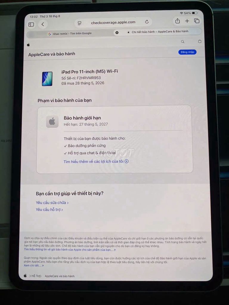 Apple iPad Pro M5 Wifi 256GB Bạc Like New. Mua bán Máy tính bảng tại Quận 1 Tp Hồ Chí Minh được đăng bởi Hội Đồ Điện Tử hình 1