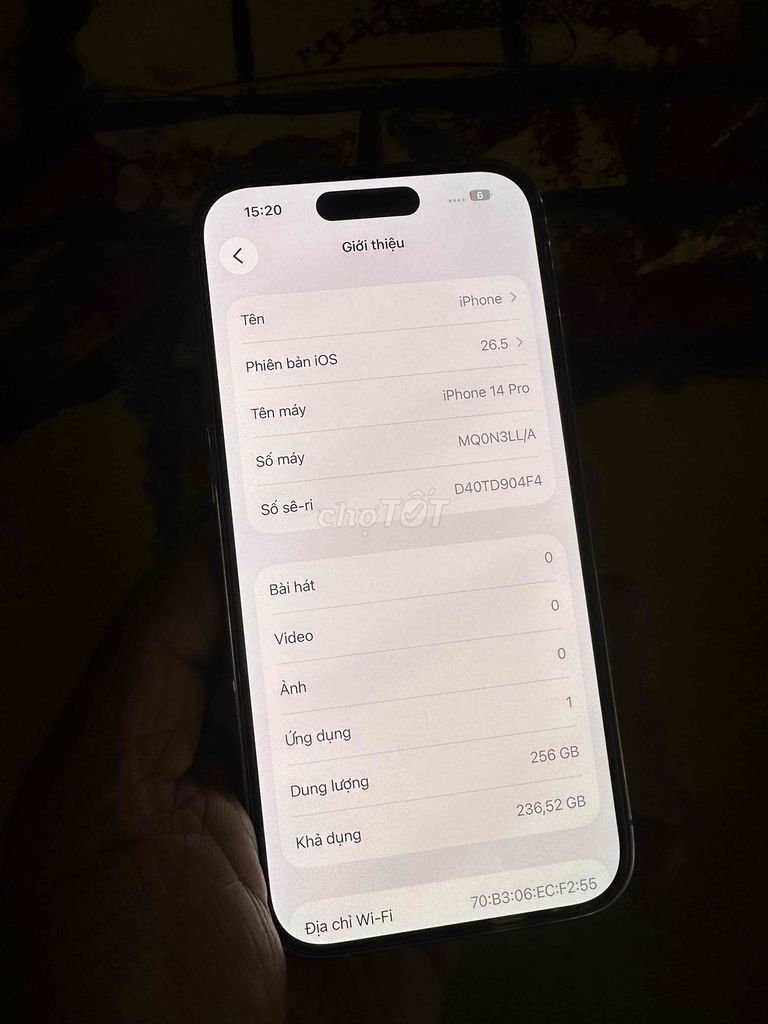 Apple iPhone 14 Pro 256GB Trắng Mỹ 89%. Mua bán Điện thoại tại Thành phố Biên Hòa Đồng Nai được đăng bởi thanh hình 1