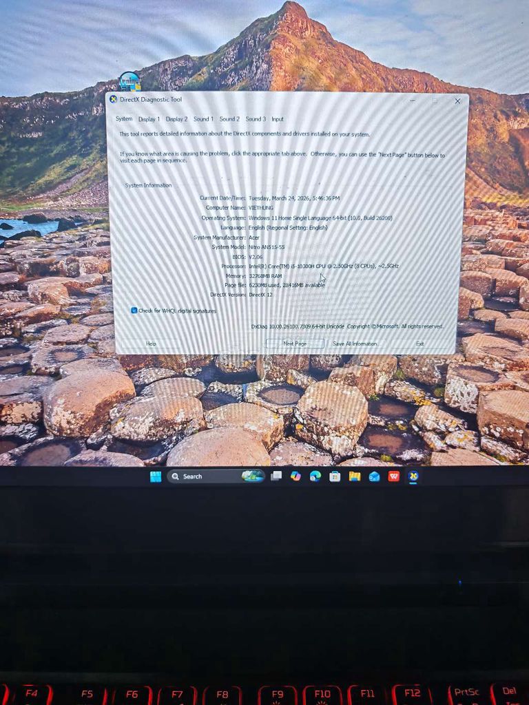 Acer Nitro 5 i5-10300H 32GB/512GB. Mua bán Laptop tại Thành phố Vũng Tàu Bà Rịa - Vũng Tàu được đăng bởi Việt hoàng hình 1