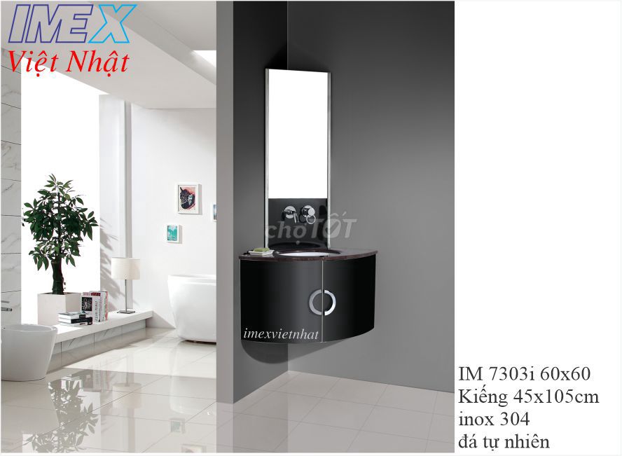 Bộ lavabo tủ inox 304 IMEX Việt Nhật IM 7303i