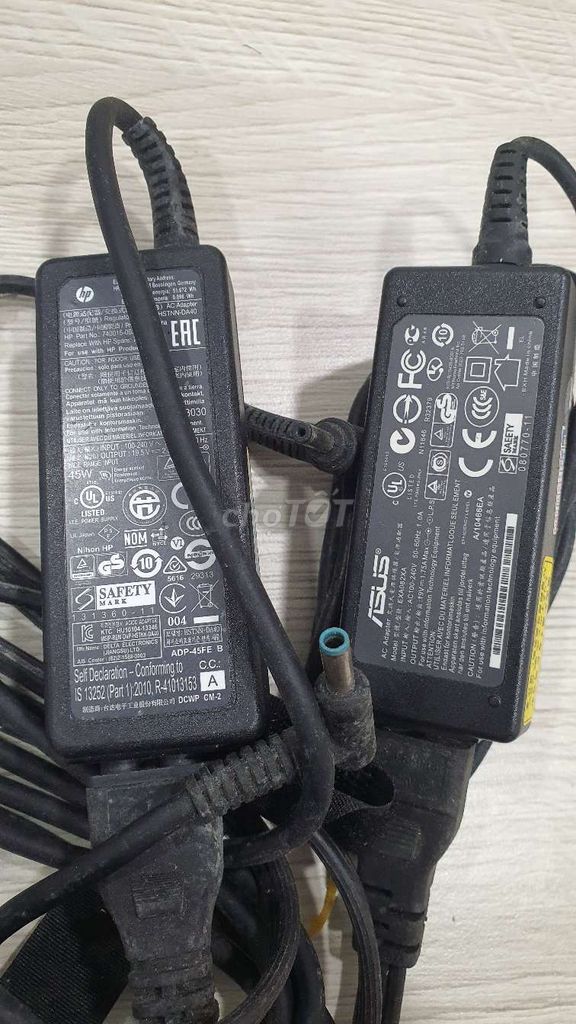 Sạc laptop ASUS: 19V 1.75A,
HP: 19.5v 2.31A. Mua bán Phụ kiện (Màn hình, Chuột...) tại Quận Bình Tân Tp Hồ Chí Minh được đăng bởi Dũng hình 1