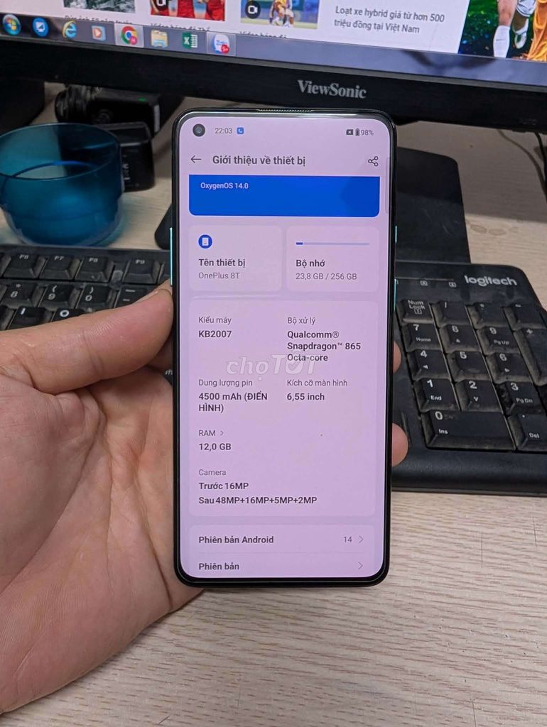 OnePlus 8T Xanh 256GB. Mua bán Điện thoại tại Quận Hai Bà Trưng Hà Nội được đăng bởi Quốc Bảo hình 1