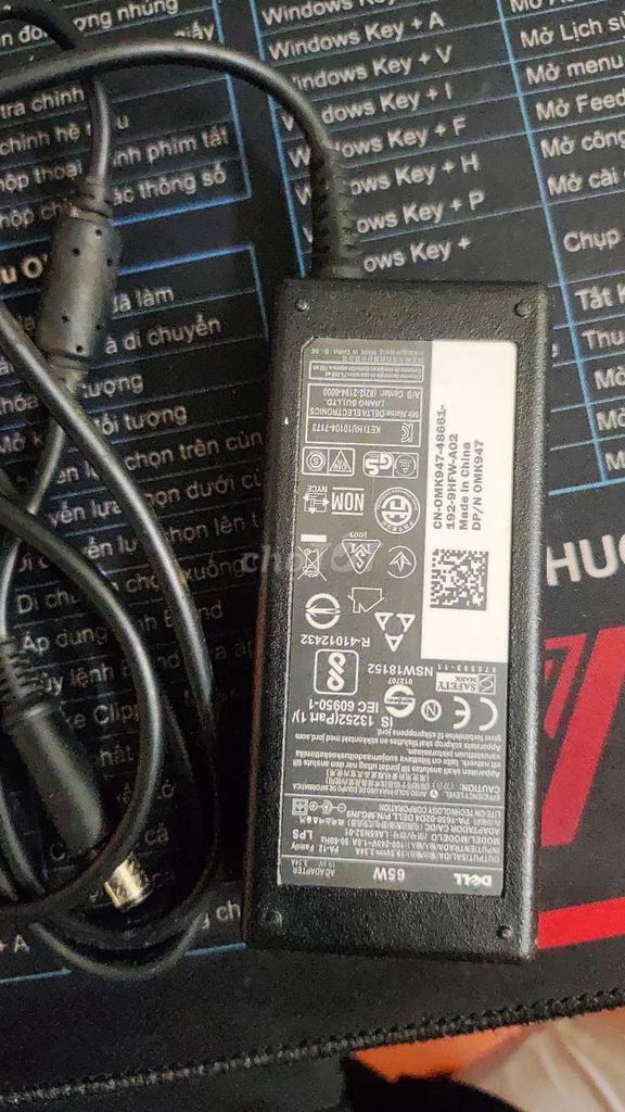 Sạc laptop Dell 65W Đen. Mua bán Phụ kiện (Màn hình, Chuột...) tại Huyện Văn Giang Hưng Yên được đăng bởi Dung Nguyen hình 1