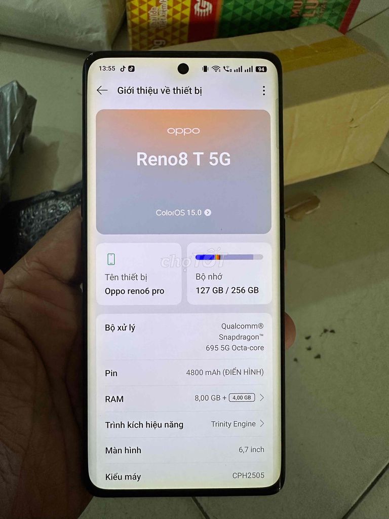 Oppo Reno8 T 5G 256GB Đen. Mua bán Điện thoại tại Thành phố Bà Rịa Bà Rịa - Vũng Tàu được đăng bởi Vũ Huy hình 1