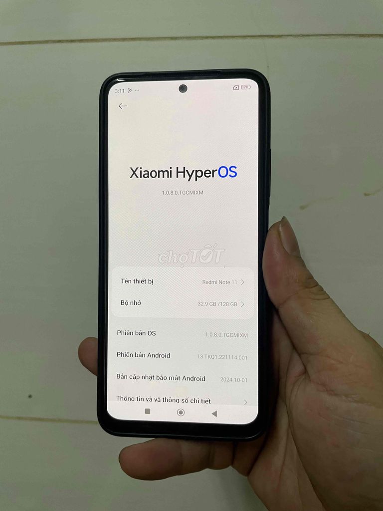 Redmi Note 11 6/128 máy zin all bán gl giao lưu