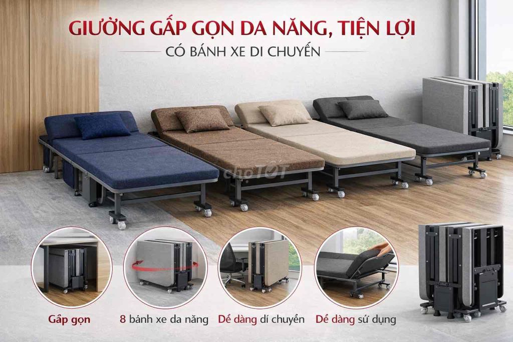 Giường gấp gọn 70x190cm. Mua bán Giường, chăn ga gối nệm tại Huyện Bình Chánh Tp Hồ Chí Minh được đăng bởi NamSan Furniture hình 1