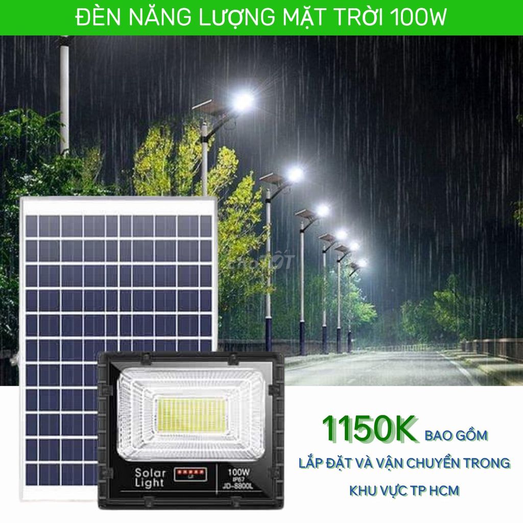 Đèn Pha Jindian 100W Chiếu Sáng 100m2 mới 100%