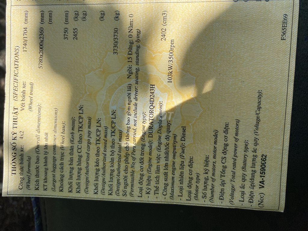 Ford Transit 2015  - 195000 km. Mua bán Ô tô tại Huyện Hóc Môn Tp Hồ Chí Minh được đăng bởi Chú đình  hình 10